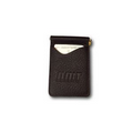 Men's Custom Genuine Leather Fold Over Money Clip Wallet (Debossed)